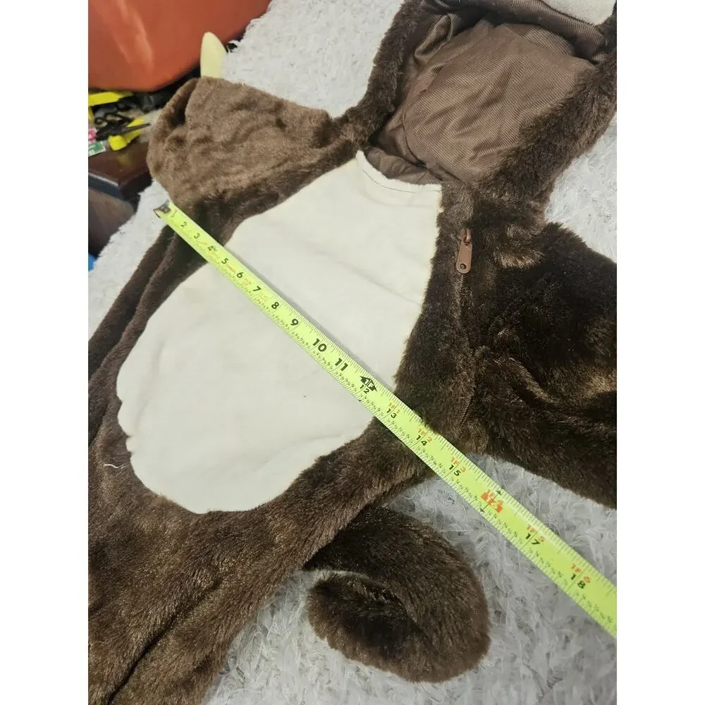 full body Kids Monkey Costume Plush Jumpsuit Halloween Banana 4 5T Boys Girl